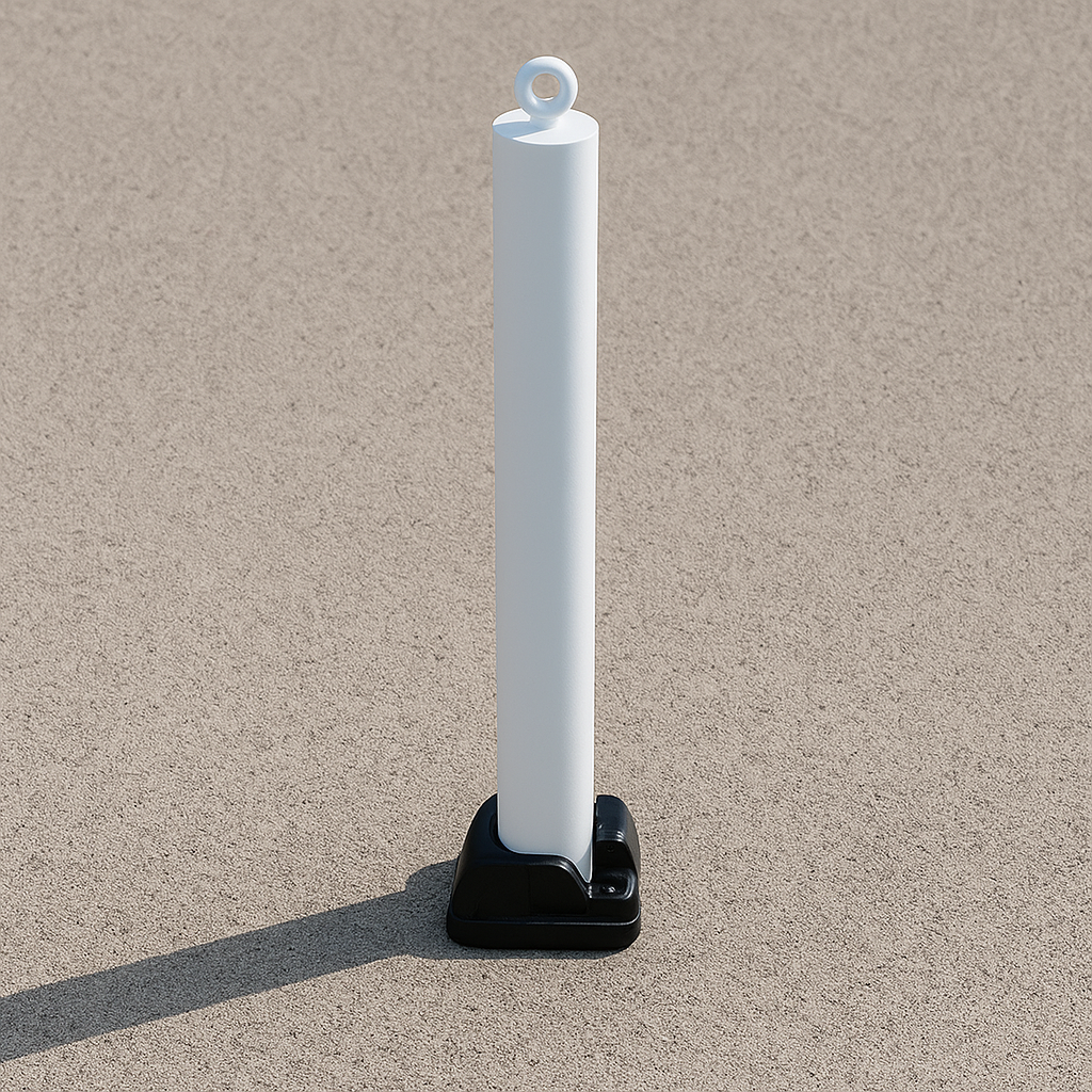 76mm Fold Down Parking Post with Integral Lock & Chain Eyelet