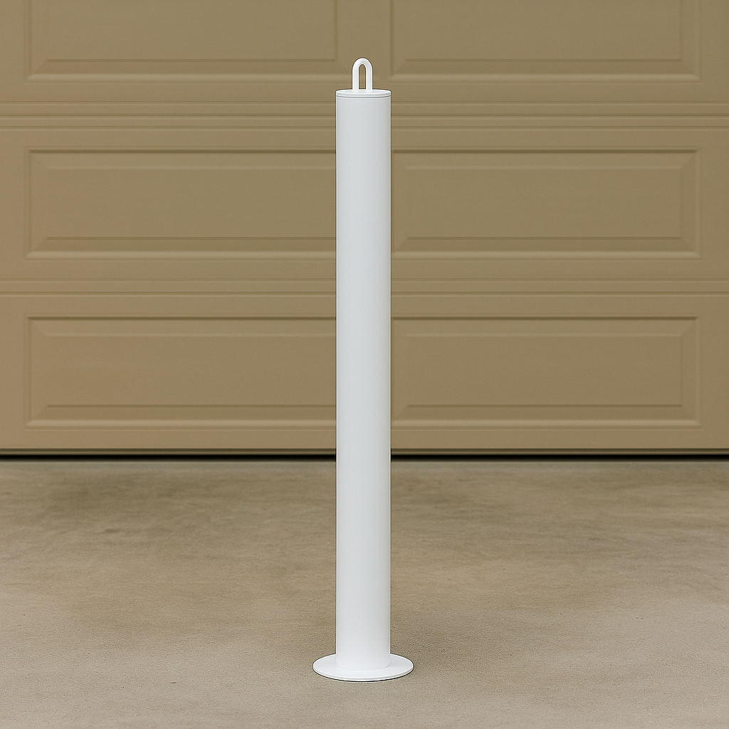 Heavy-Duty 900mm Steel Bolt-Down Bollard with Chain Eyelet – Anti-Ram, Weather-Resistant, Ideal for Car Parks & Property Protection