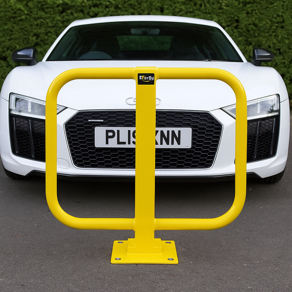Bolt Down Winged Padlock Parking Post – Heavy Duty