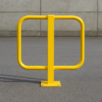 Yellow Winged Parking Post with Padlock