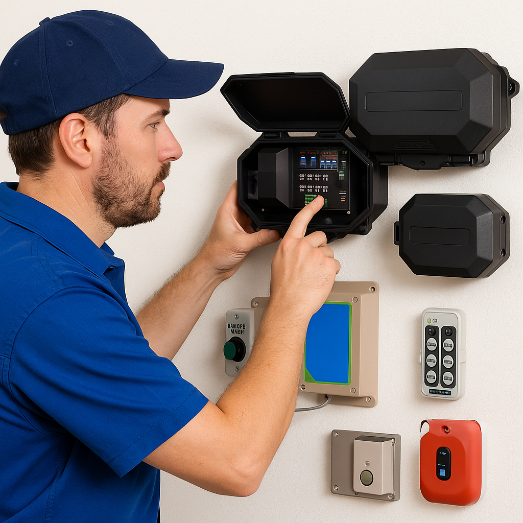Wireless Commercial Siren Kit – Heavy Duty Push Button & Loud 6-Tone Siren with Adjustable Duration