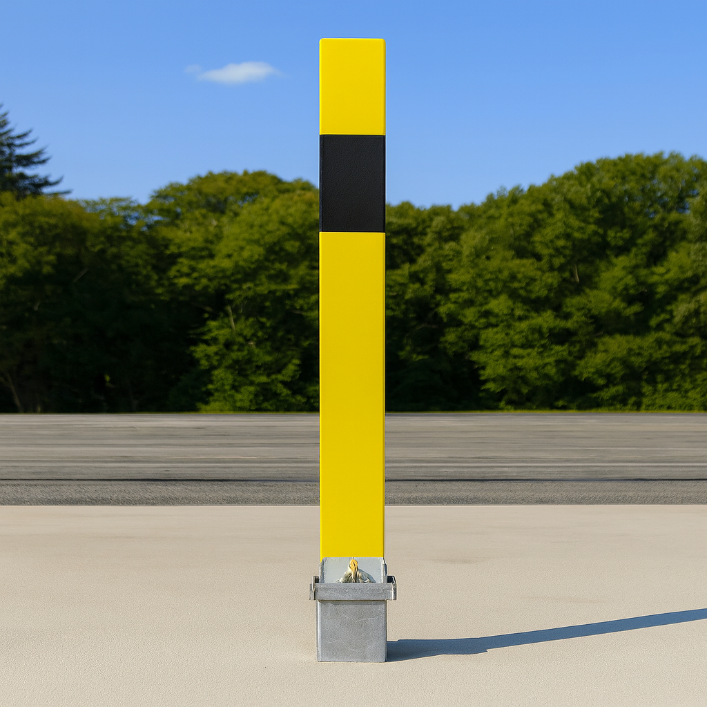 Removable Security Post – Integral Lock with 2 Ground Bases & Locking Tool