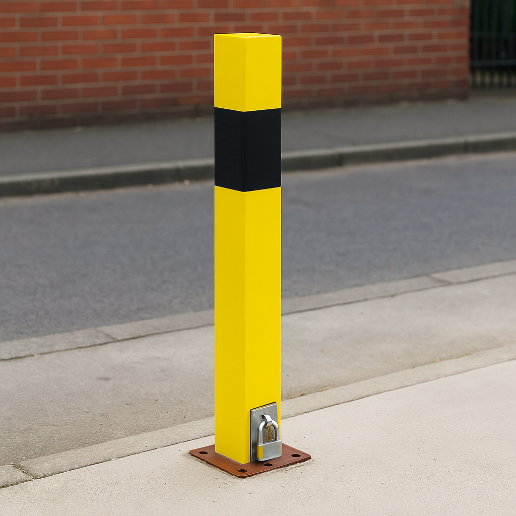 Removable Security Post – Integral Lock with 2 Ground Bases & Locking Tool