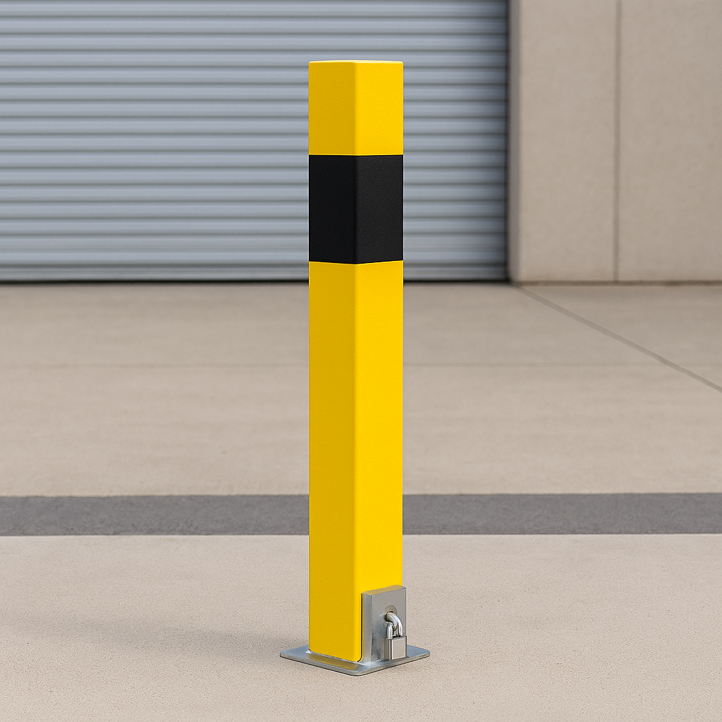 Removable Security Post – Integral Lock with 2 Ground Bases & Locking Tool