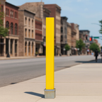 Heavy-Duty Removable Yellow Parking Security Post – Anti-Theft Driveway & Access Protection Bollard with Padlock