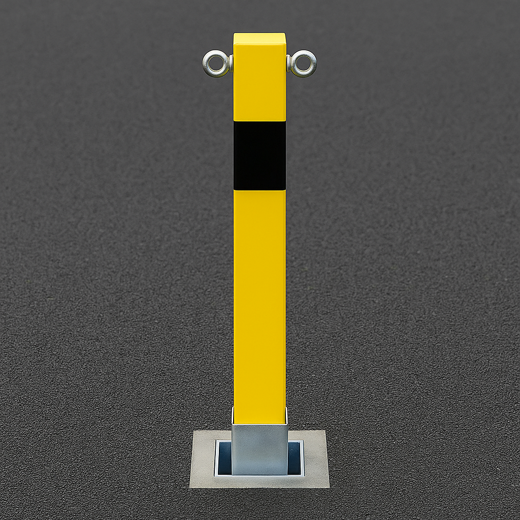 2 x Heavy-Duty Removable Security Bollards/Posts with Chain