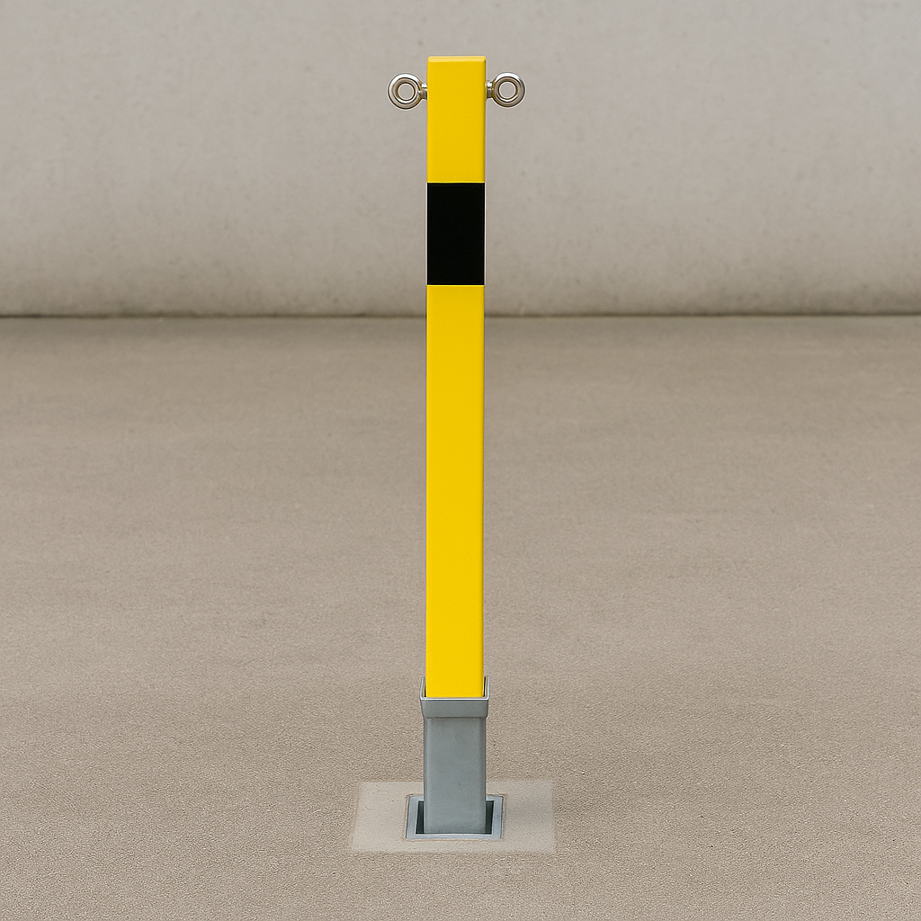 2 x Heavy-Duty Removable Security Bollards/Posts with Chain