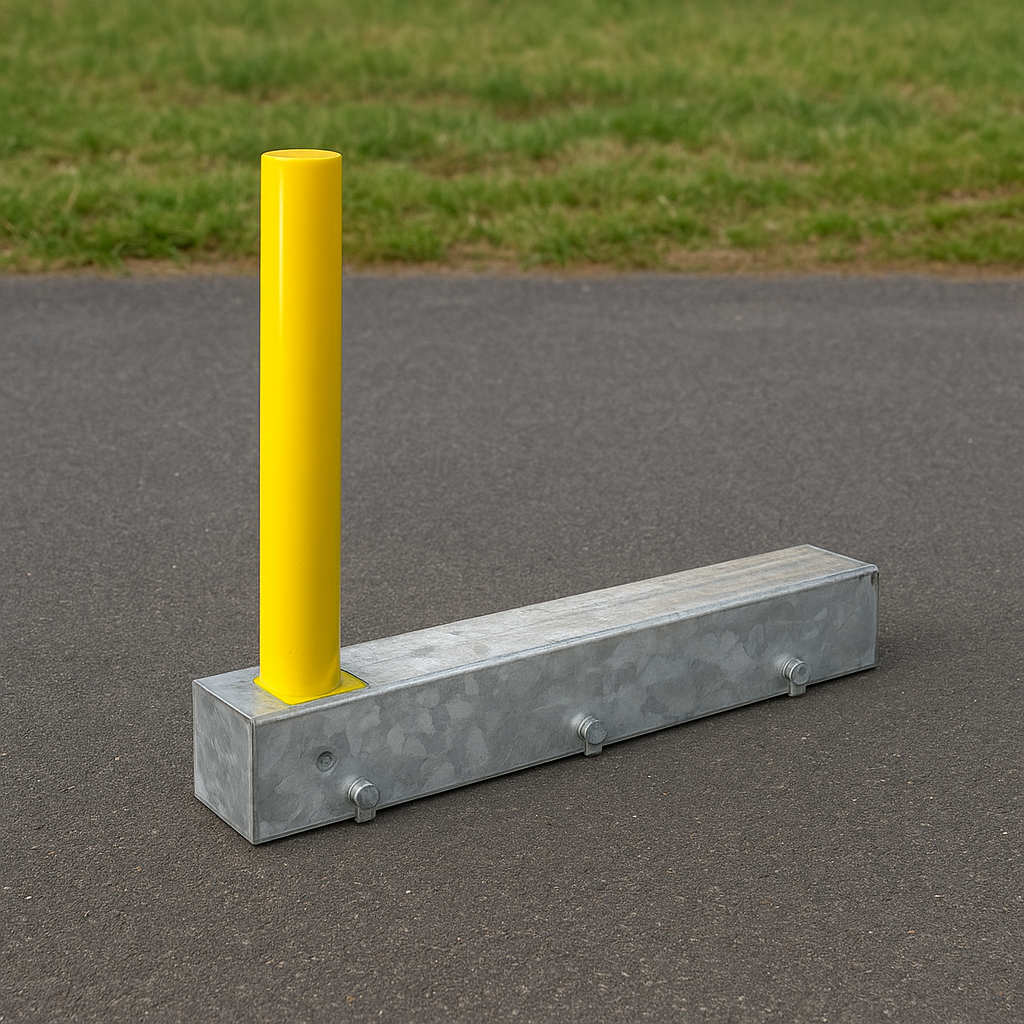 Yellow Fold Away Parking Post