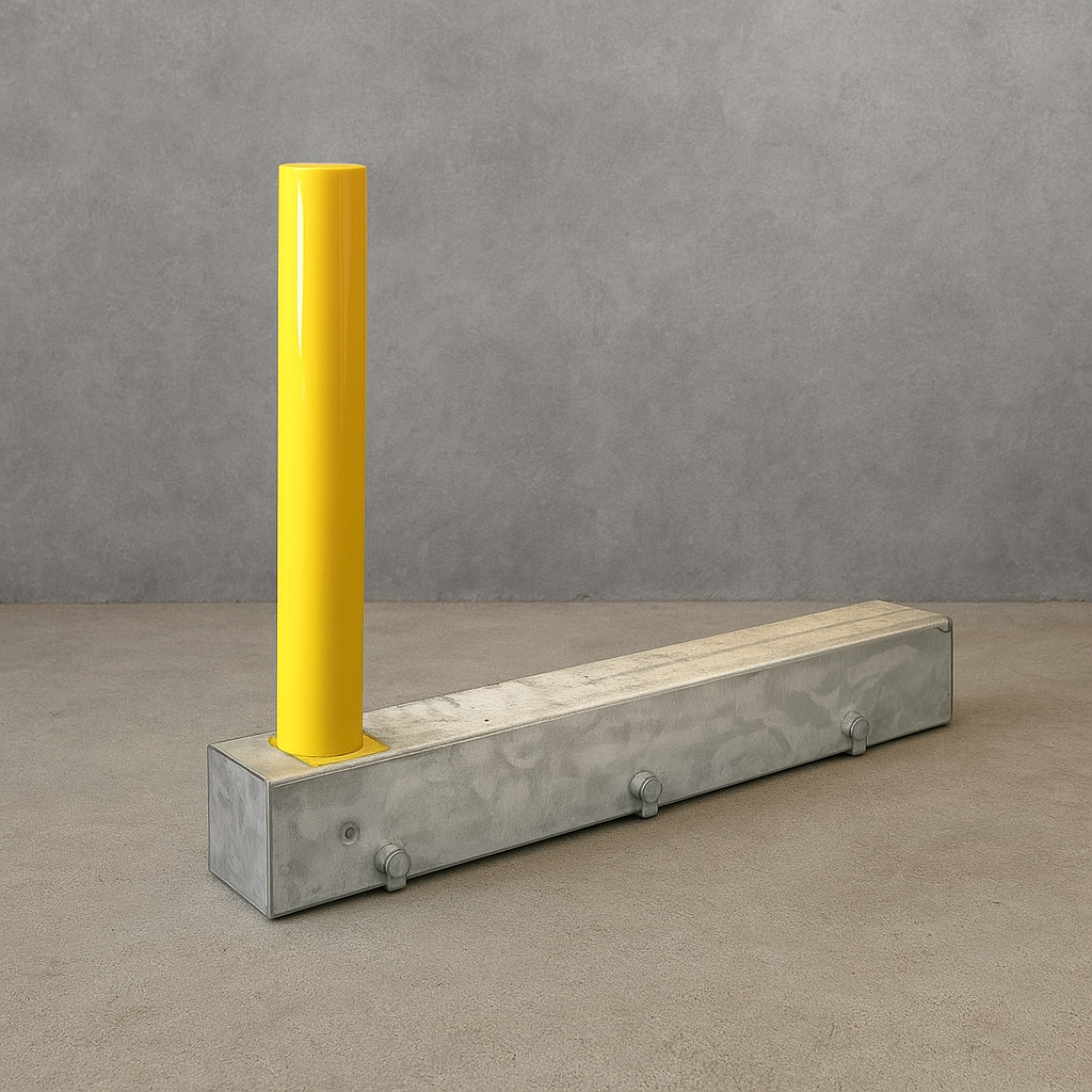 Yellow Fold Away Parking Post