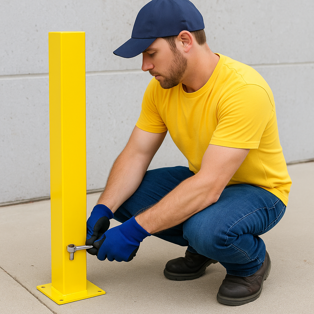 BLACK BULL Ultra-High Impact Protection Bollard – Heavy-Duty Safety Barrier for Pedestrian & Vehicle Segregation