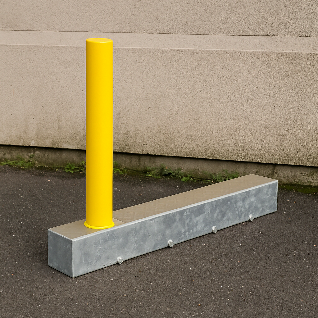 Yellow Fold Away Parking Post