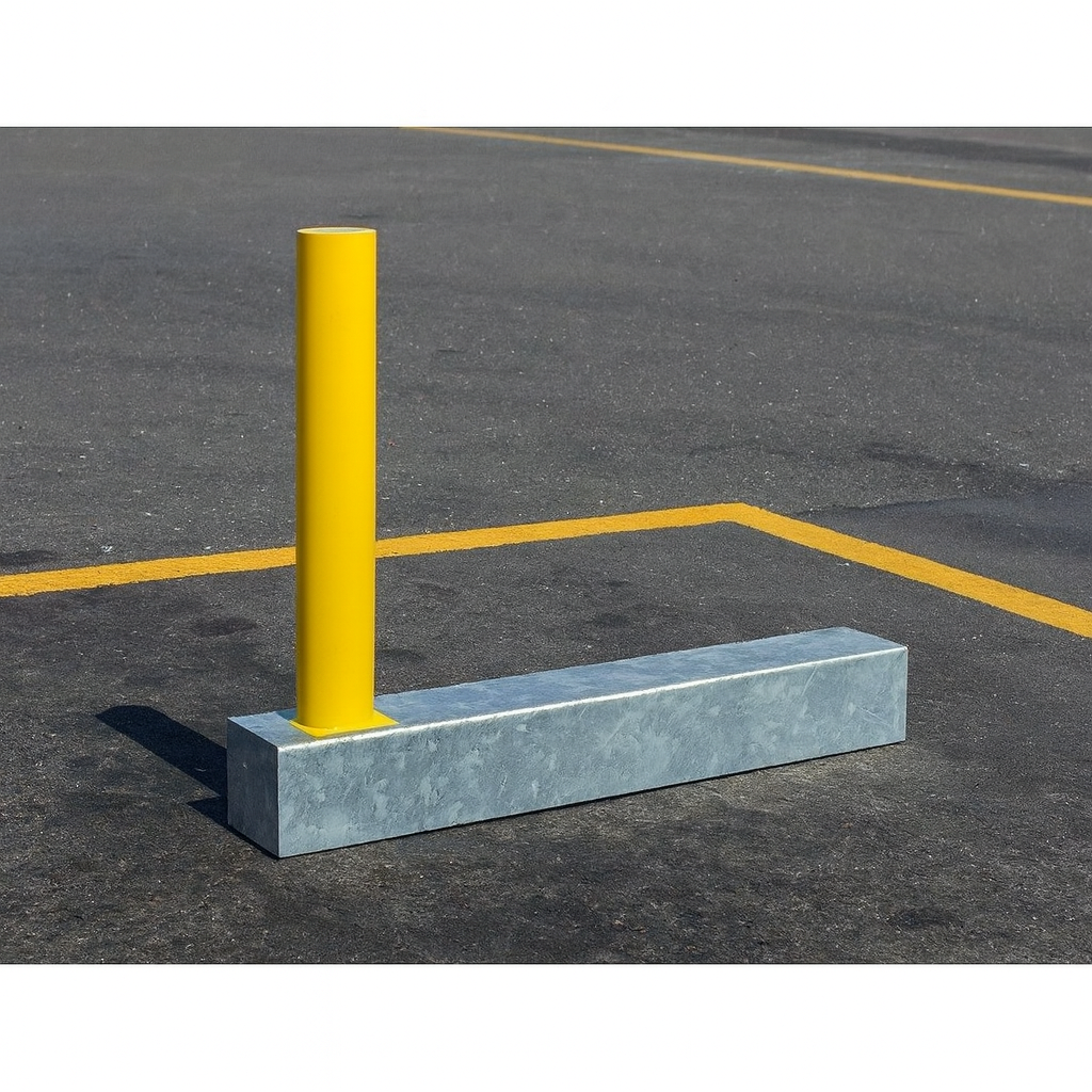 Yellow Fold Away Parking Post