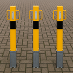 Heavy-Duty Yellow Removable Security Post with Lift-Out Handles