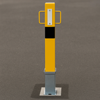 Heavy-Duty Yellow Removable Security Post with Lift-Out Handles
