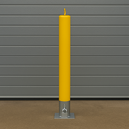 Heavy-Duty Yellow Removable Security Bollard with Reflective Band & Lock – Driveway & Parking Protection
